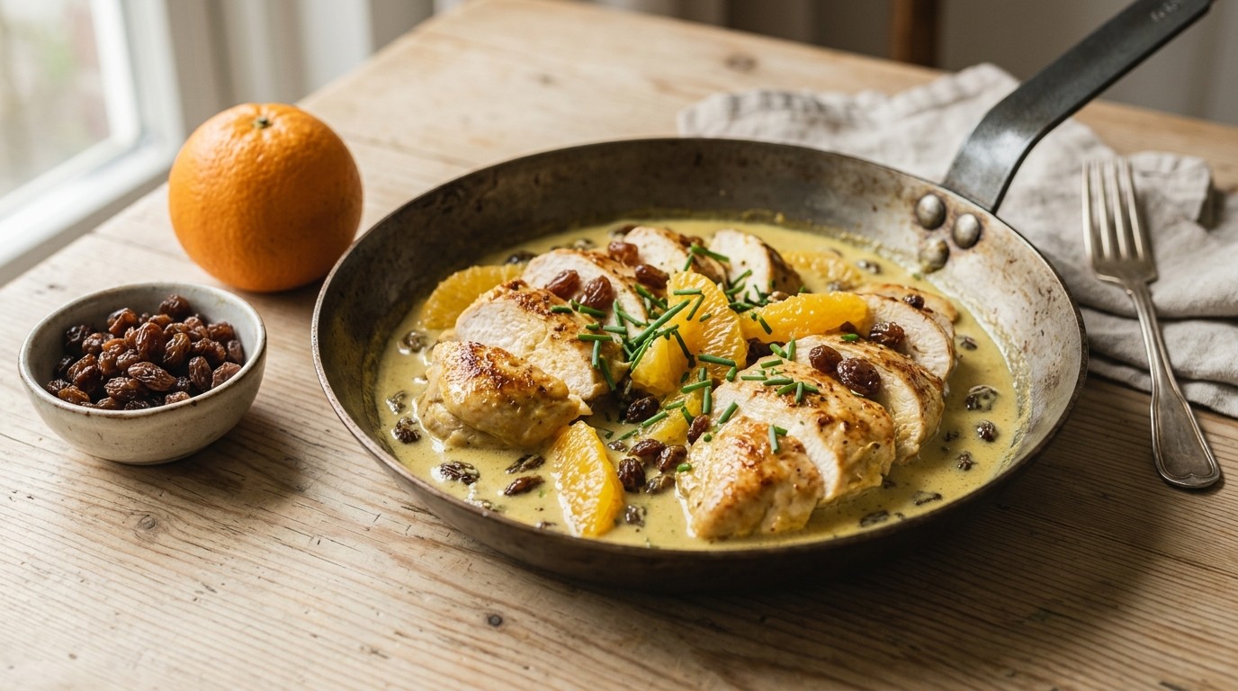 Kipfilet met Sinaasappel en Rozijnen recept Kipfilet met Sinaasappel en Rozijnen recept