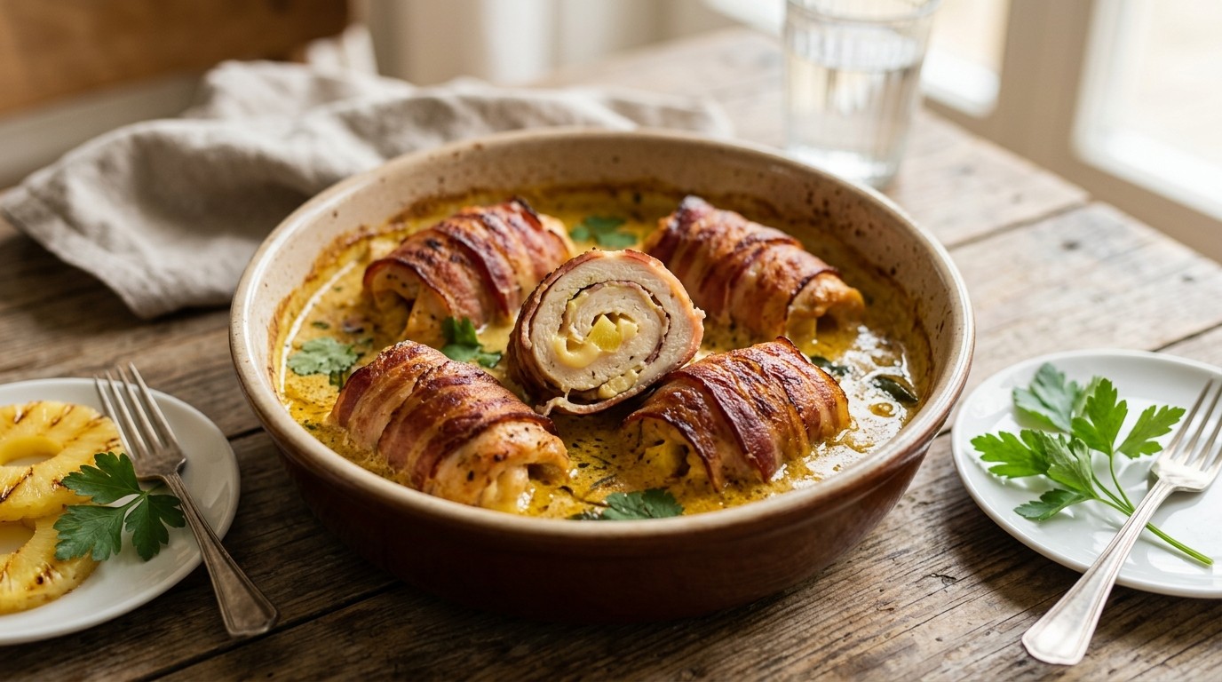 Kipfilet/spekrolletjes