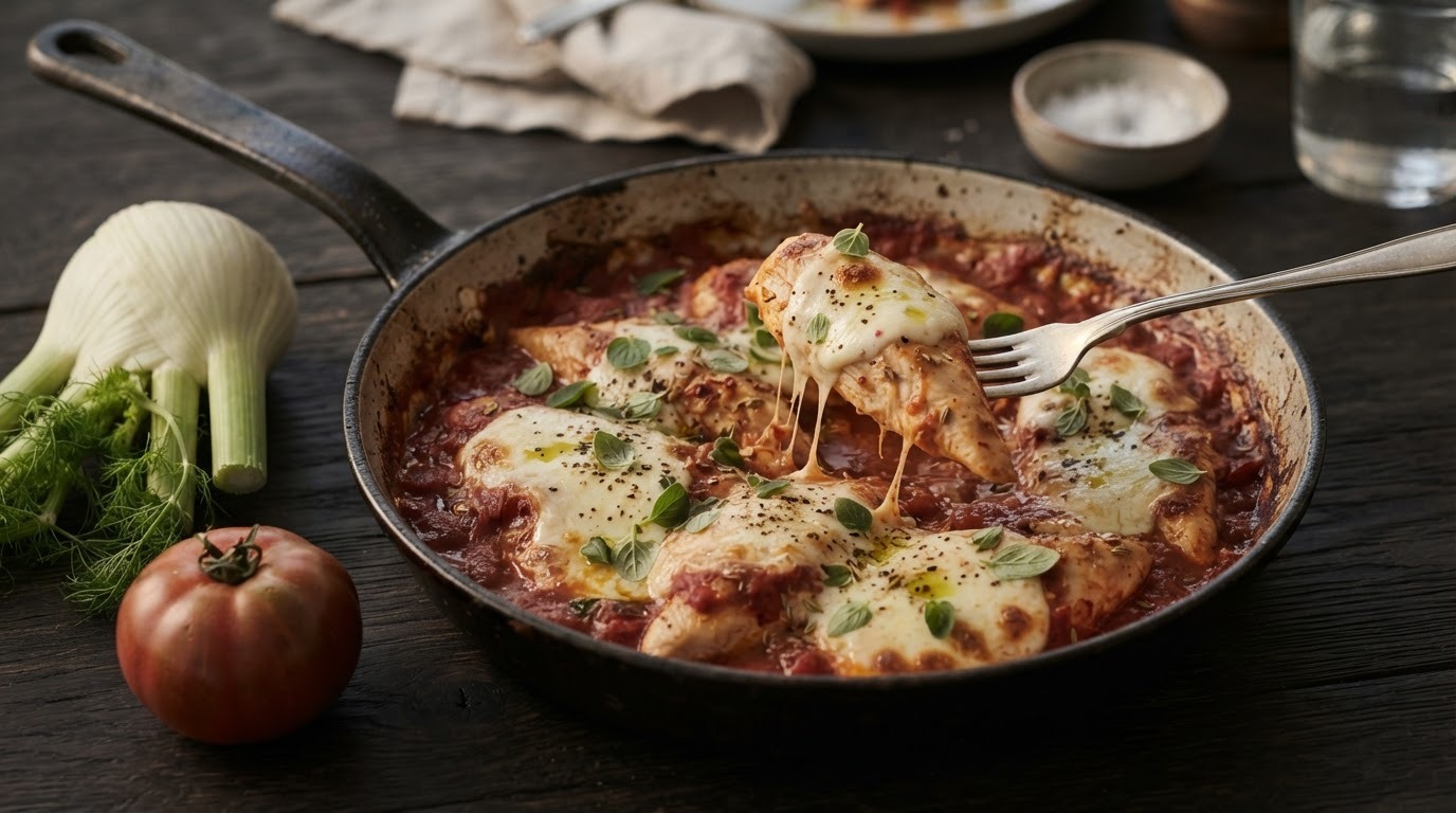 Kipfilethaasjes in Tomatensaus