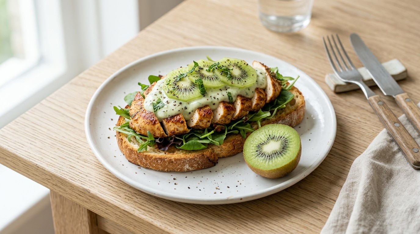 Kipfilets op Toast met Kiwisaus recept Kipfilets op Toast met Kiwisaus recept