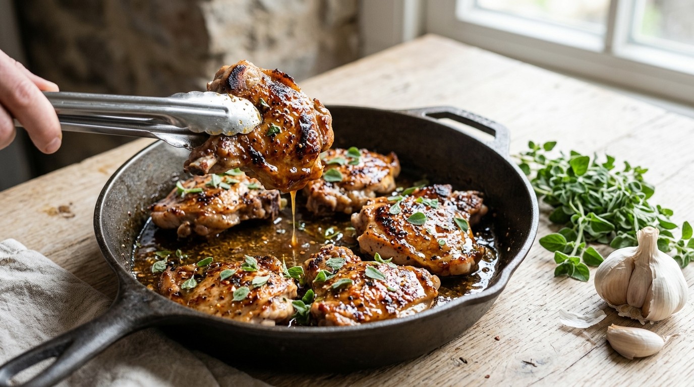 Kipkarbonades in Honing-limoensaus