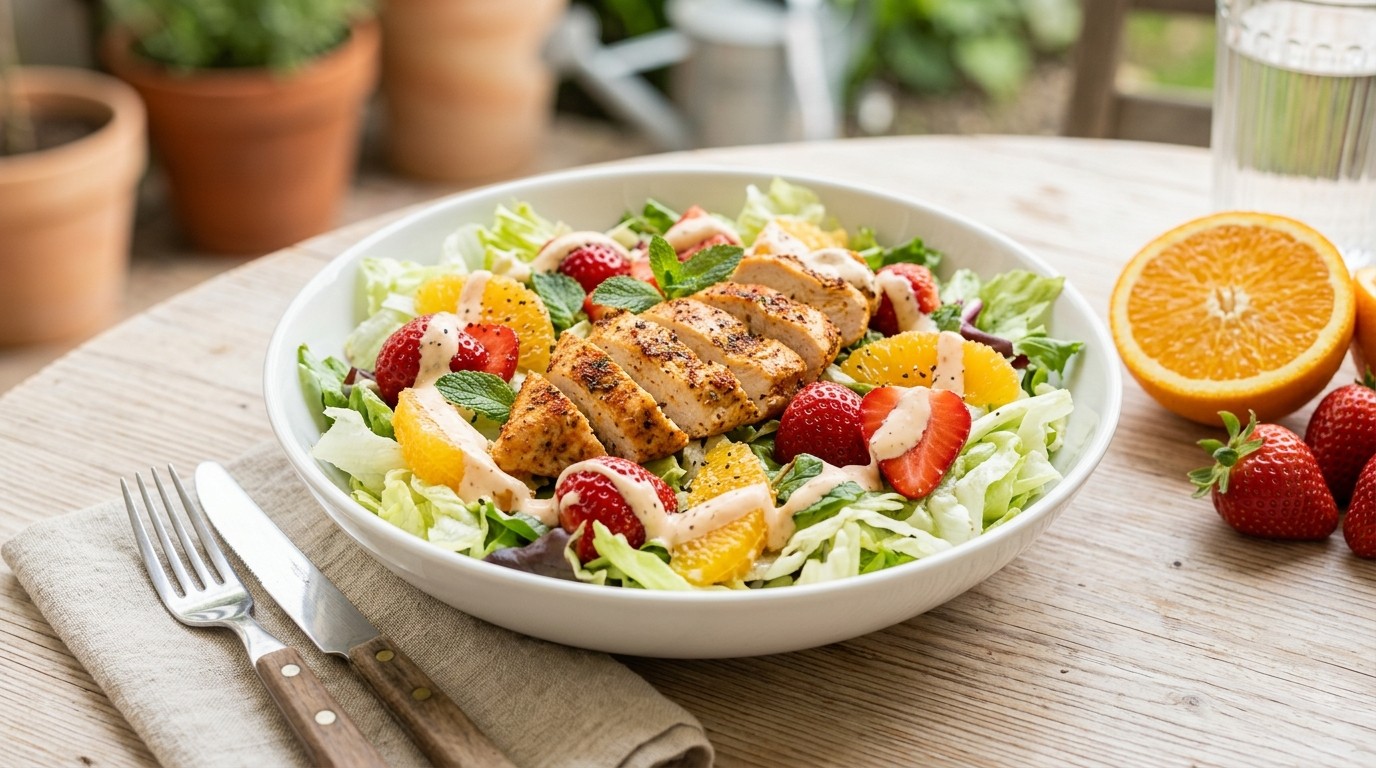 Kipmaaltijd Salade met Zomerfruit recept Kipmaaltijd Salade met Zomerfruit recept