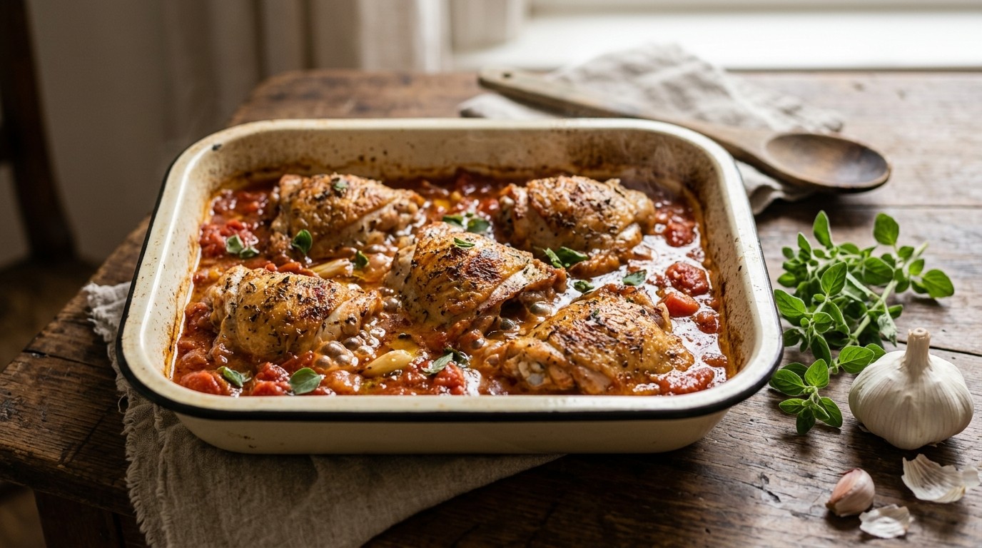 Kippendijen met Tomaten recept Kippendijen met Tomaten recept