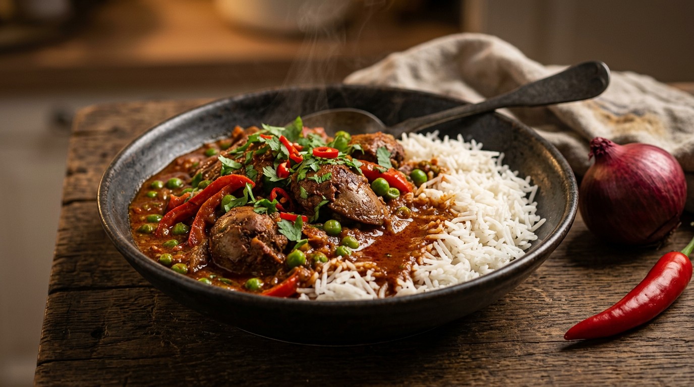 Kippenlevercurry recept Kippenlevercurry recept