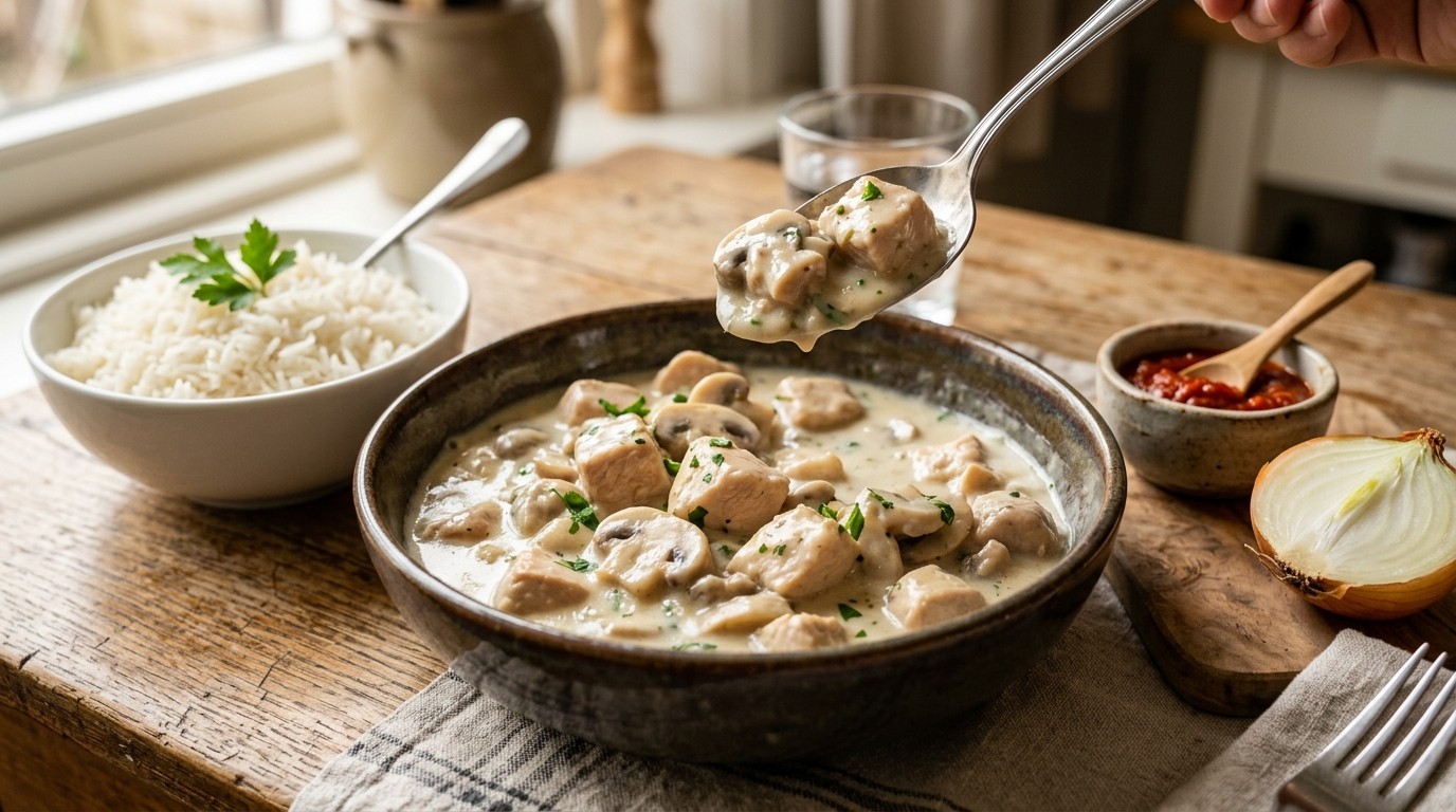 Kipragout met Champignons