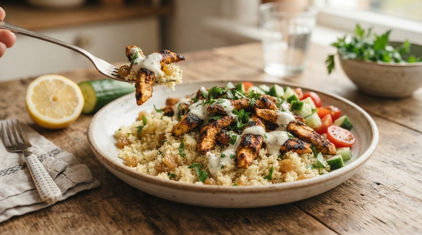 Kipshoarma met Couscous