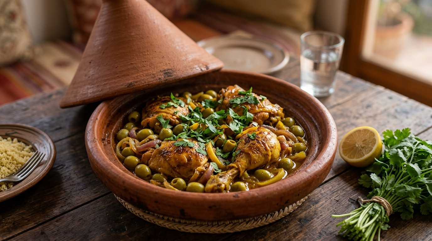 Kiptajine met Groene Olijven