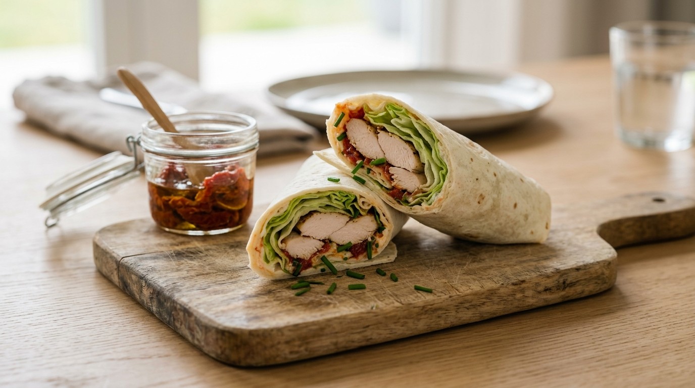 Kipwrap met Tomatenmayonaise recept Kipwrap met Tomatenmayonaise recept