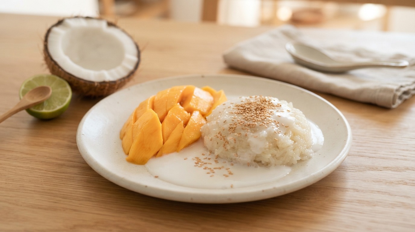 Kleefrijst met Mango