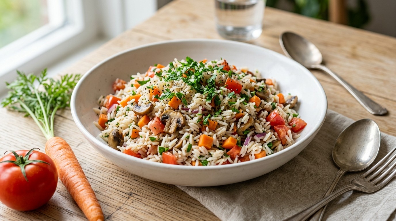 Kleurige Rijstsalade