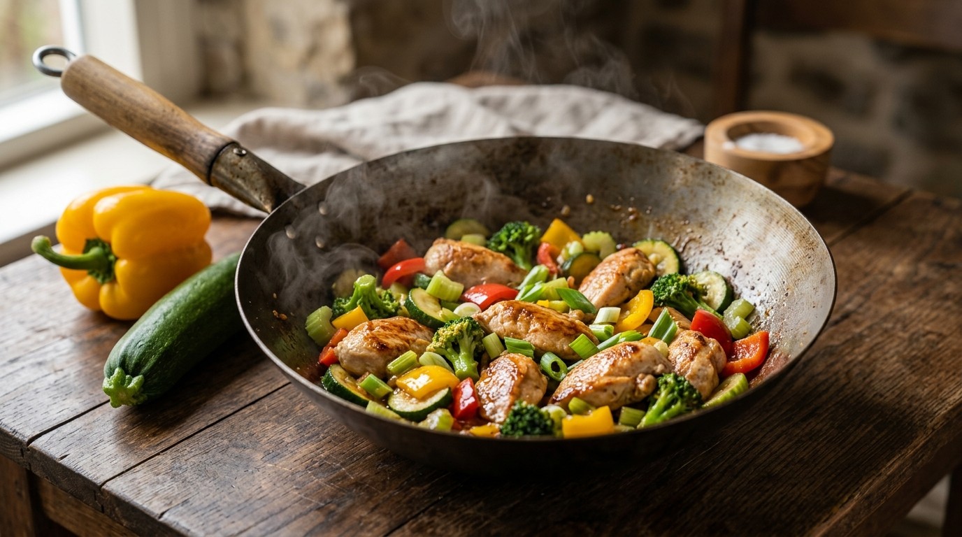 Kleurrijke Groenten met kip recept Kleurrijke Groenten met kip recept
