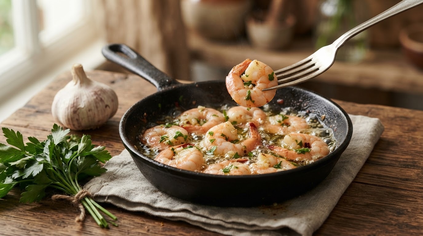 Knoflook Garnalen