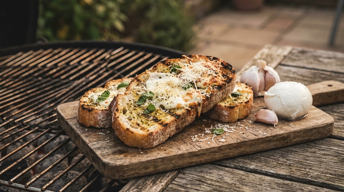 Knoflookbrood op de Barbecue