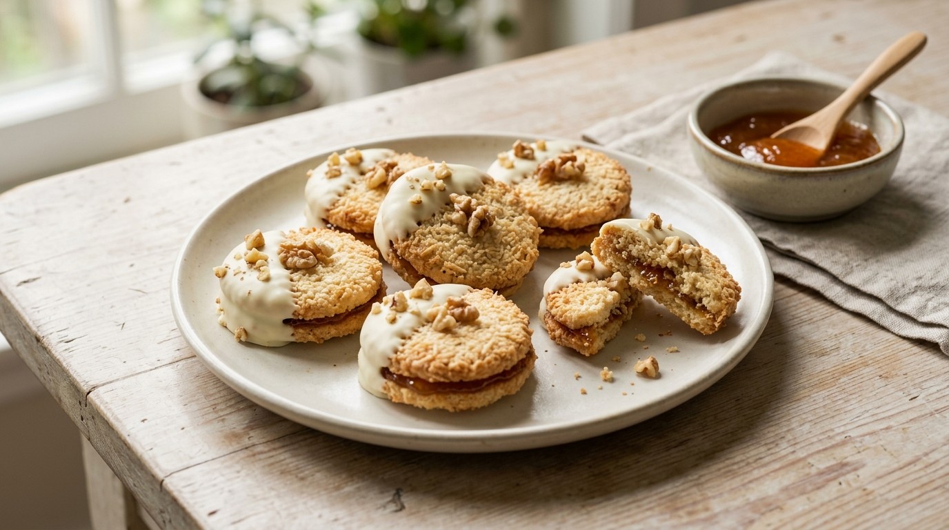 Kokos-walnootkoekjes 40 Stuks recept Kokos-walnootkoekjes 40 Stuks recept