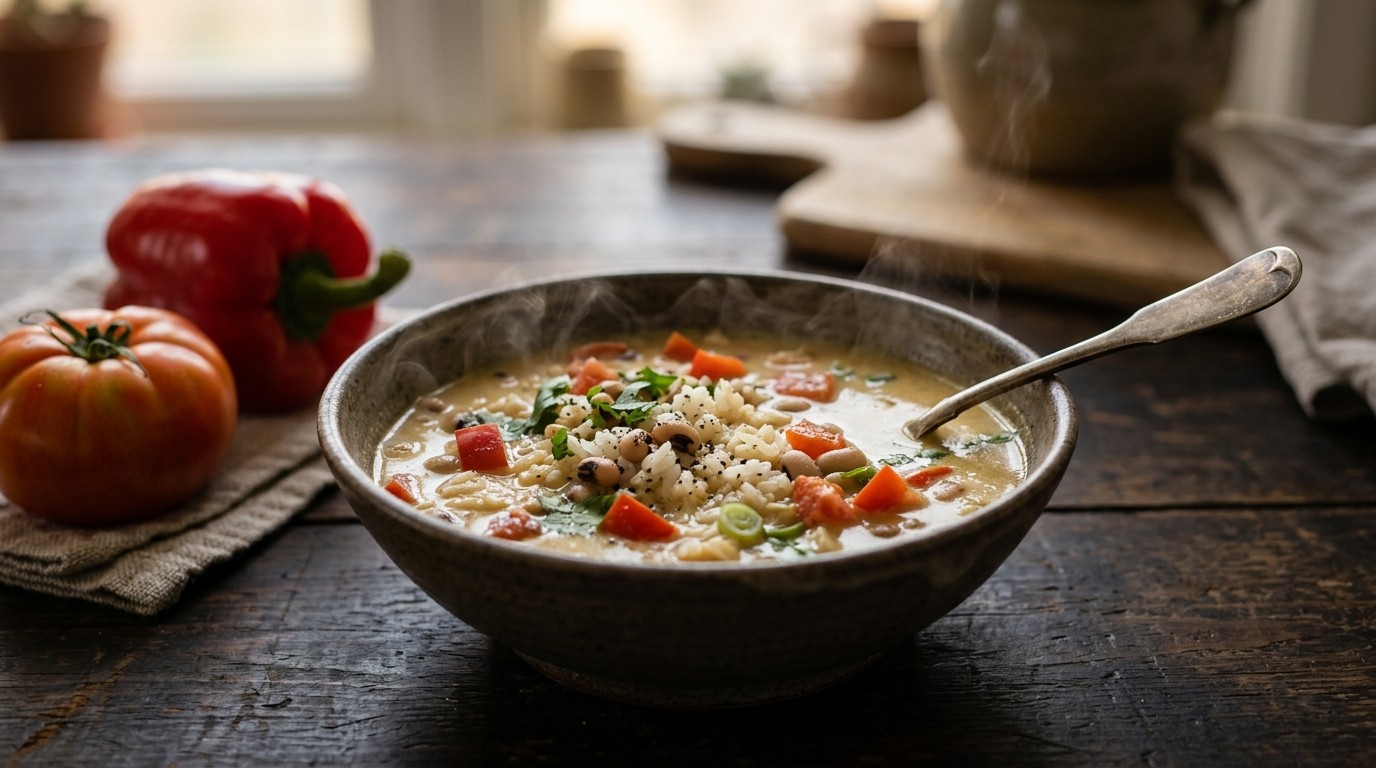 Kokossoep met Ogenboontjes