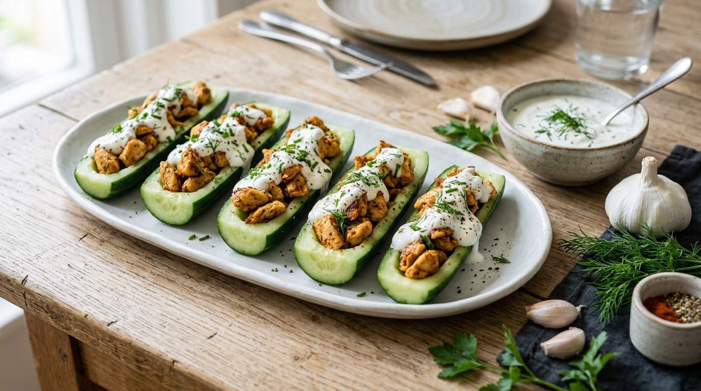 Komkommer Gevuld met Kipfilet