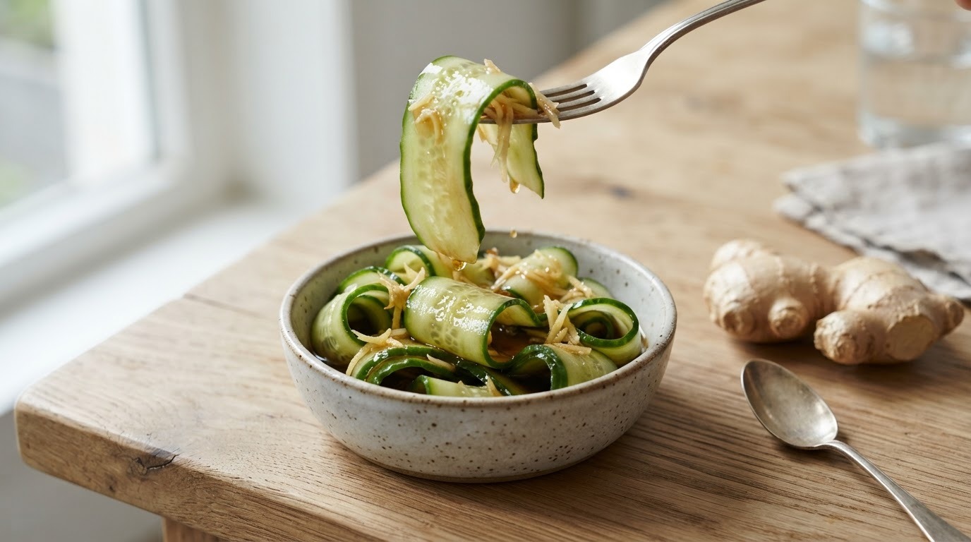Komkommer met Gembersiroop recept Komkommer met Gembersiroop recept