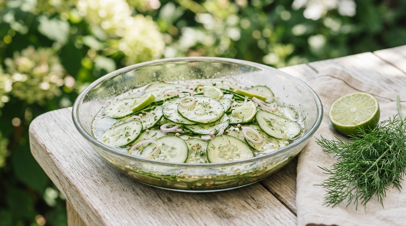 Komkommersalade met Sjalotjes