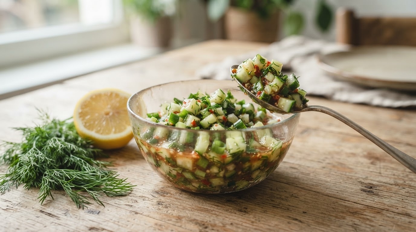 Komkommersalsa recept Komkommersalsa recept