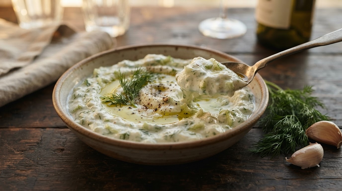 Komkommersaus (Tzatziki)