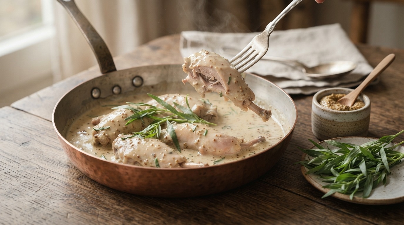 Konijn met Dragon Mosterdsaus recept Konijn met Dragon Mosterdsaus recept