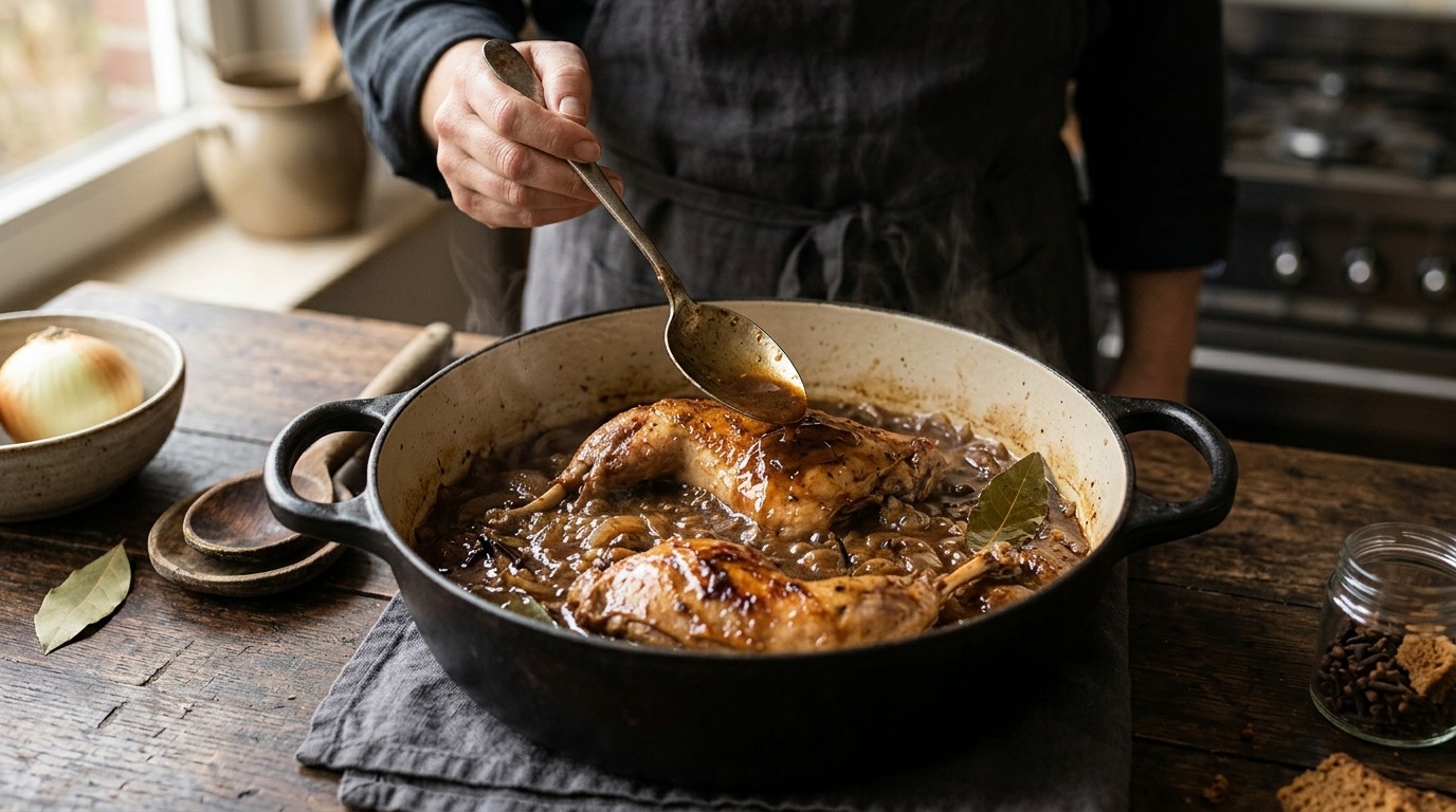 Konijn op Limburgse Wijze recept Konijn op Limburgse Wijze recept