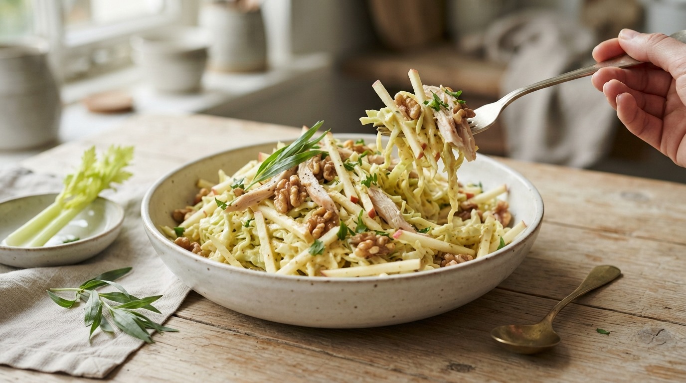 Koolsalade met Appel en Walnoten