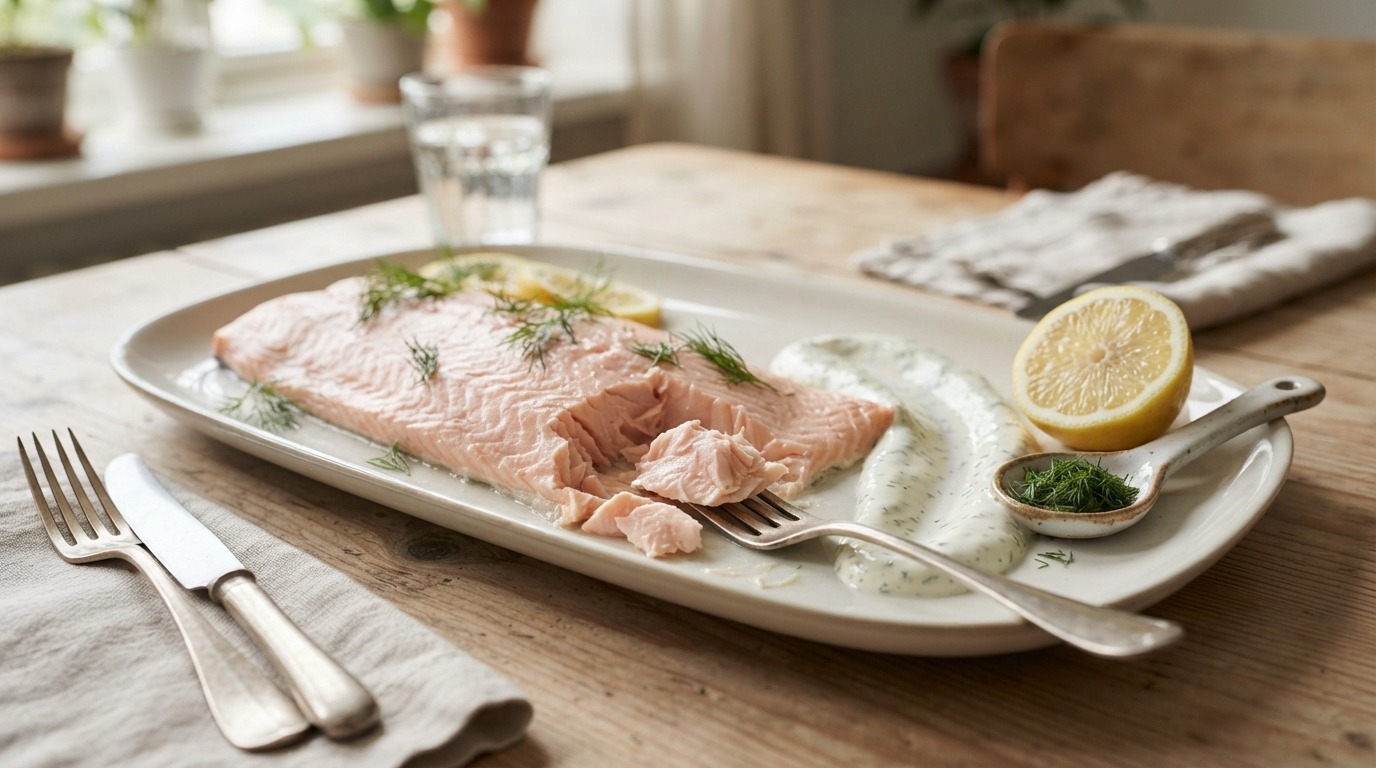Koude Gekookte Zalm