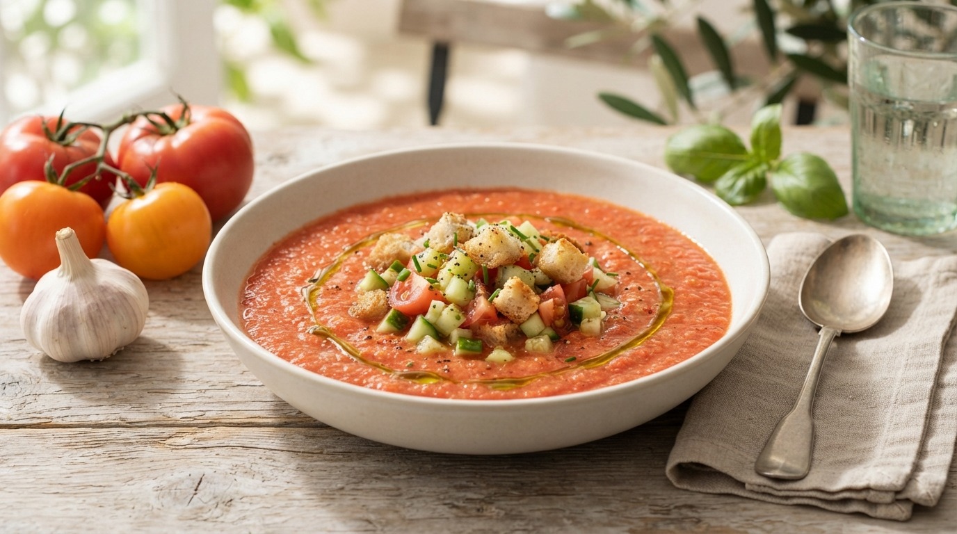 Koude Tomaten-komkommersoep recept Koude Tomaten-komkommersoep recept