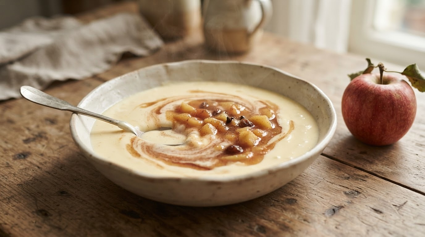 Koude vla met een Warme Saus