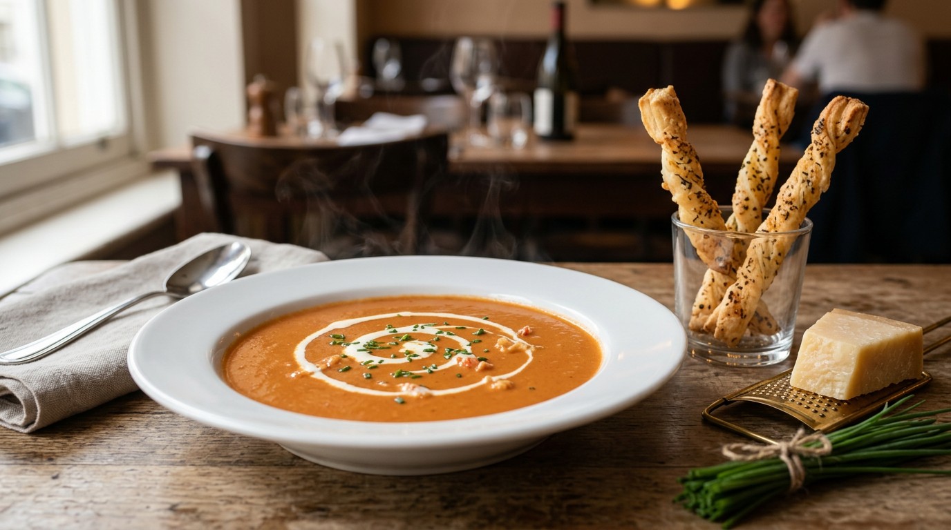 Kreeftensoep met Kruidenstengels recept Kreeftensoep met Kruidenstengels recept