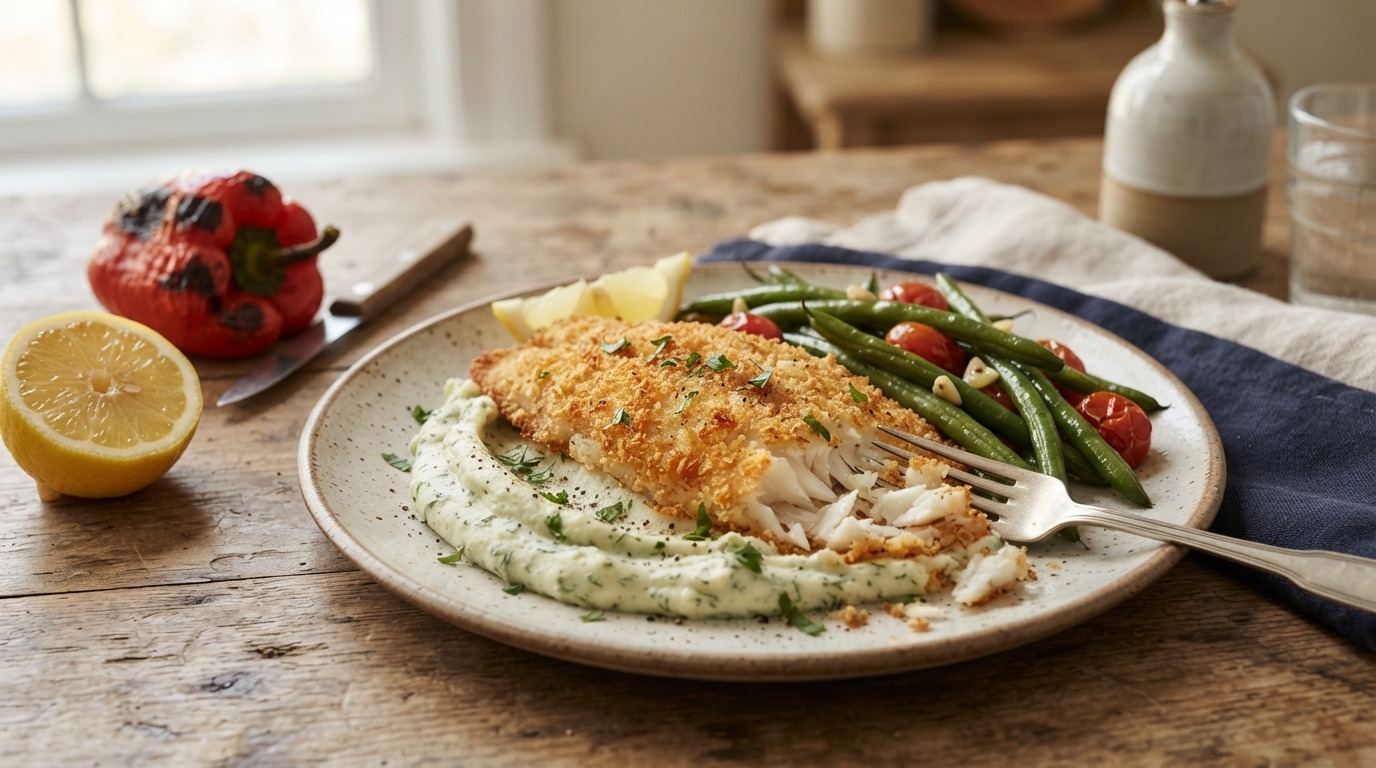 Krokante Tilapia met Mediterrane Aardappelpuree
