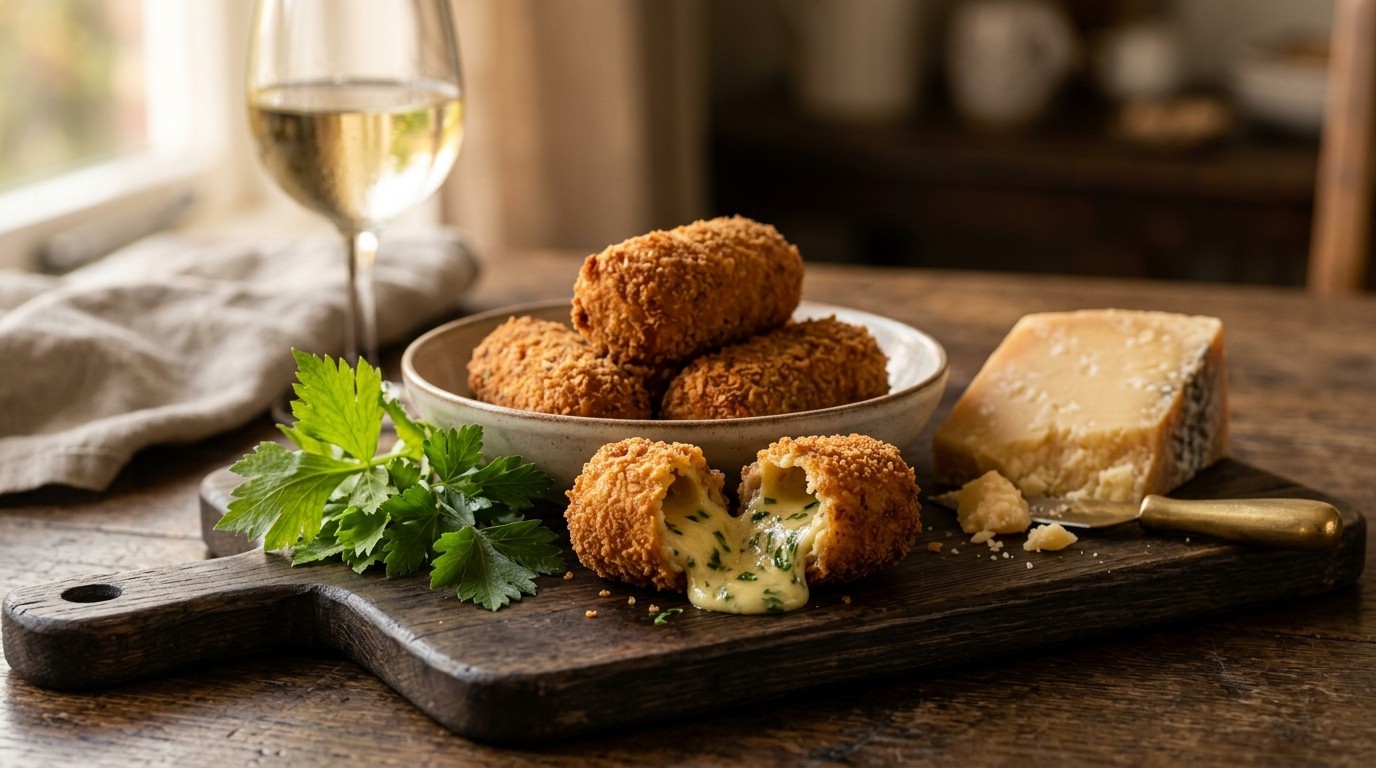 Kroketten met Goudse Kaas en Peterselie