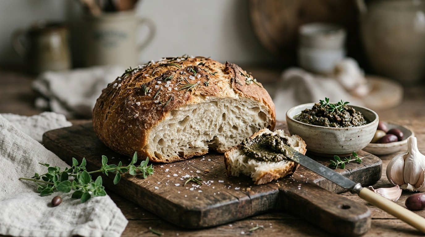 Kruidenbrood met Tapenade recept Kruidenbrood met Tapenade recept