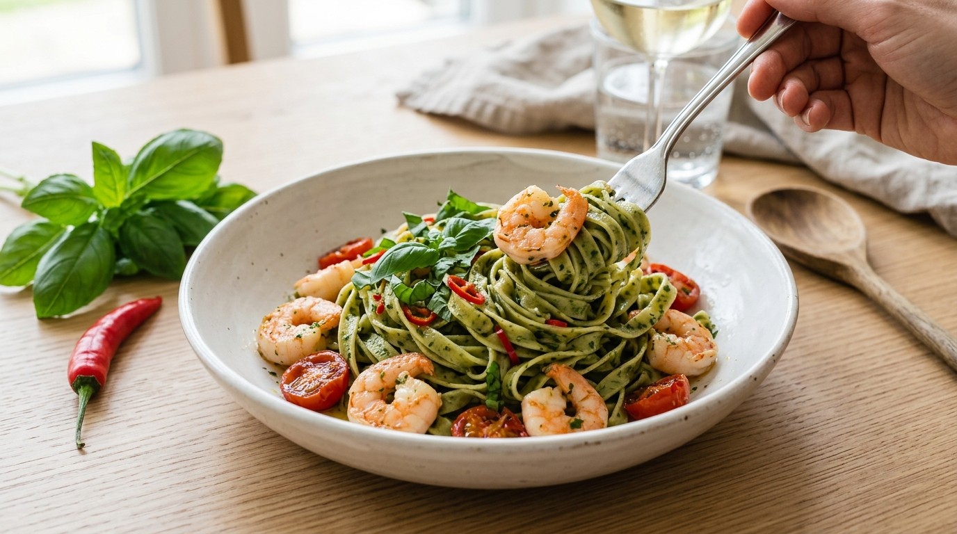 Kruidenpasta met Garnalen recept Kruidenpasta met Garnalen recept