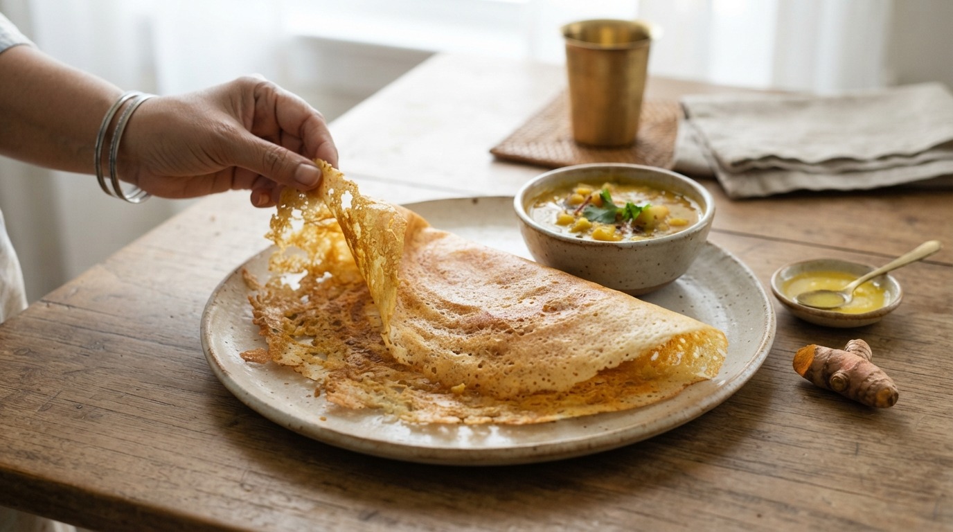 Kruidige Flensjes (Dosa)