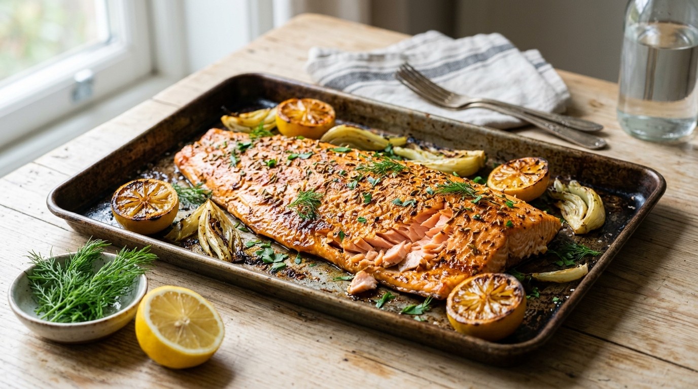 Kruidige Zalmfilet uit de Oven recept Kruidige Zalmfilet uit de Oven recept