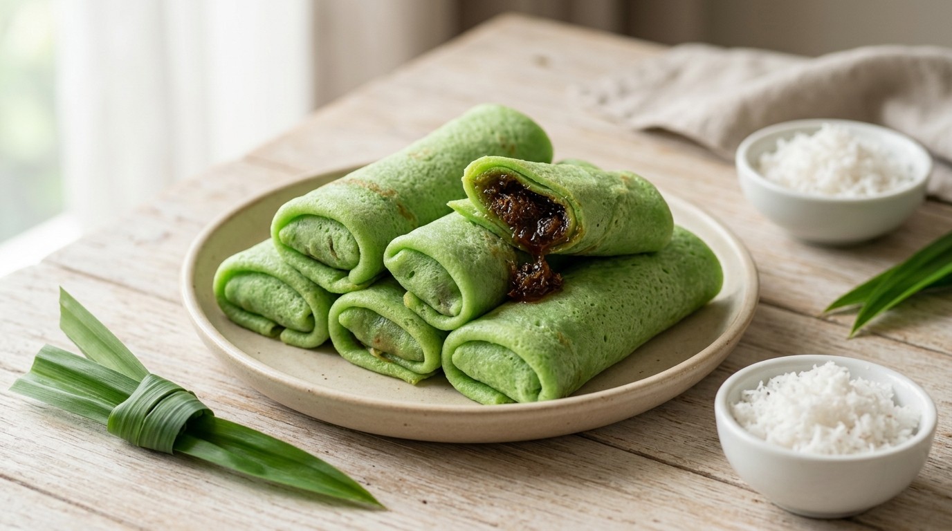 Kue Dadar (gevulde Flensjes) recept Kue Dadar (gevulde Flensjes) recept