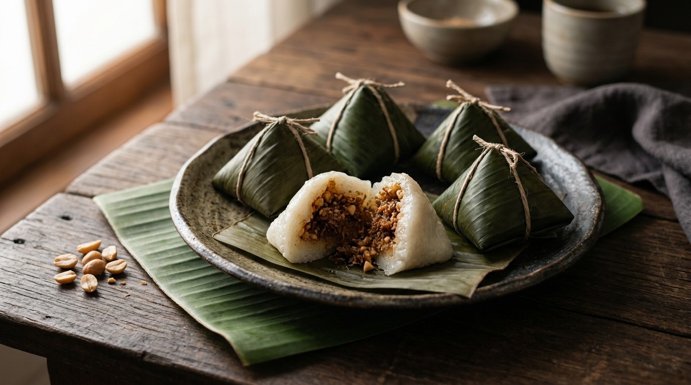 Kue Koci-Koci (gestoomde Koek met Pinda’s) recept Kue Koci-Koci (gestoomde Koek met Pinda’s) recept