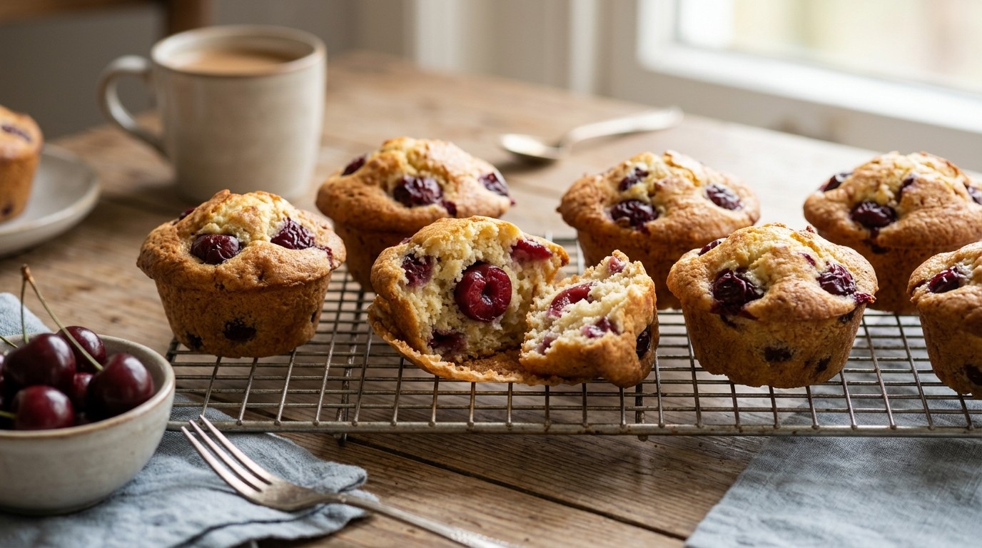 Kwarkmuffins met Kersen