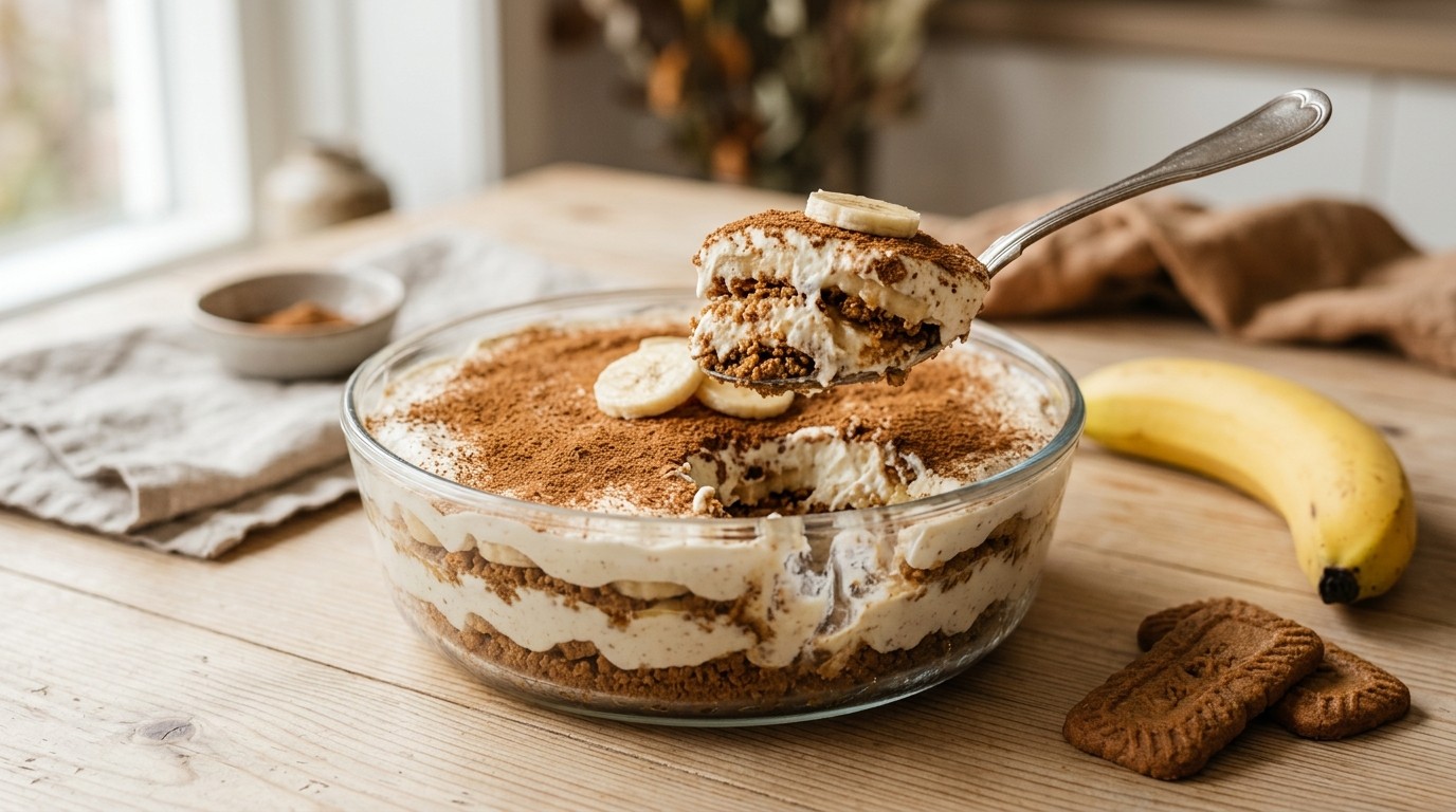 Kwarktiramisu met Banaan