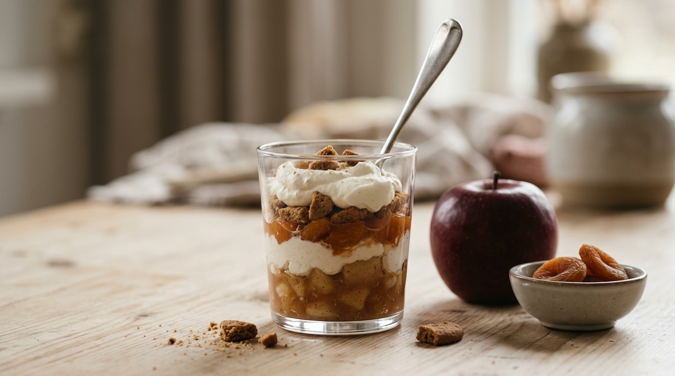 Laagjestoetje met Appel en Abrikoos recept Laagjestoetje met Appel en Abrikoos recept