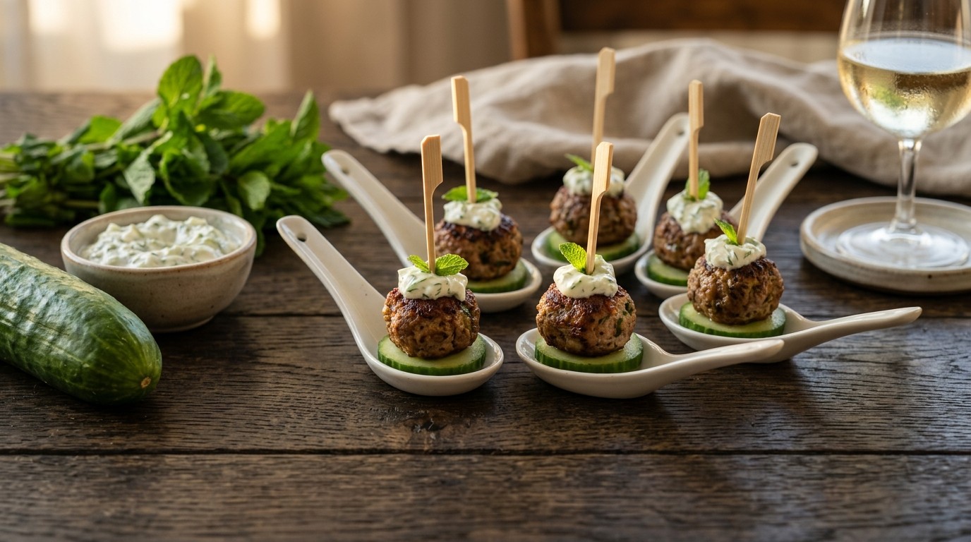 Lamsgehaktballetje met Tzatziki recept Lamsgehaktballetje met Tzatziki recept
