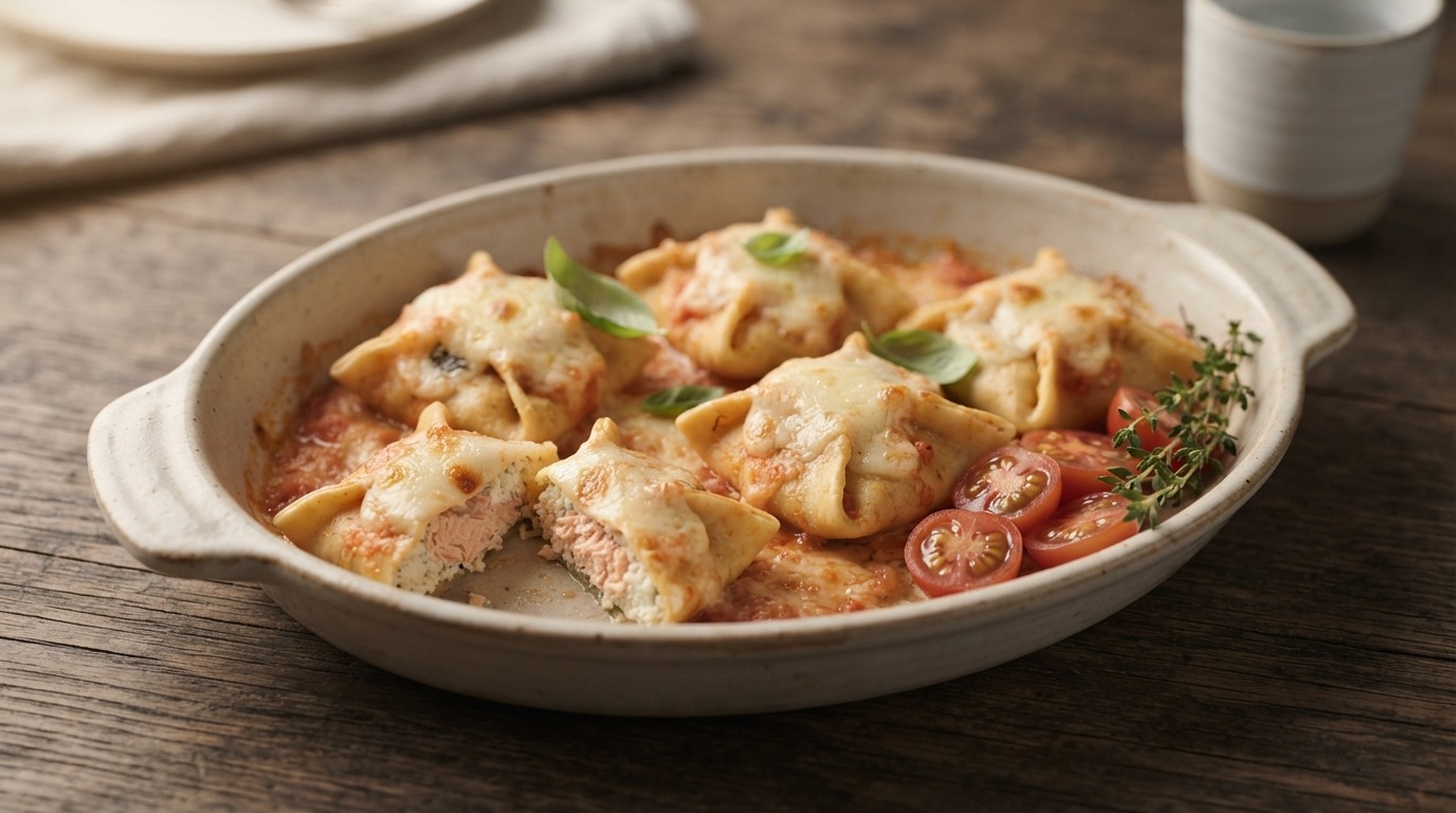 Lasagne-envelopjes met Zalm