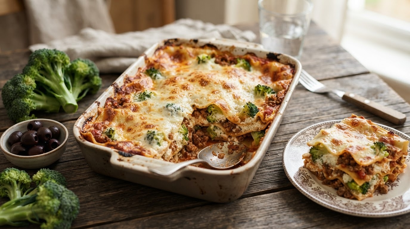 Lasagne met Ricotta en Broccoli