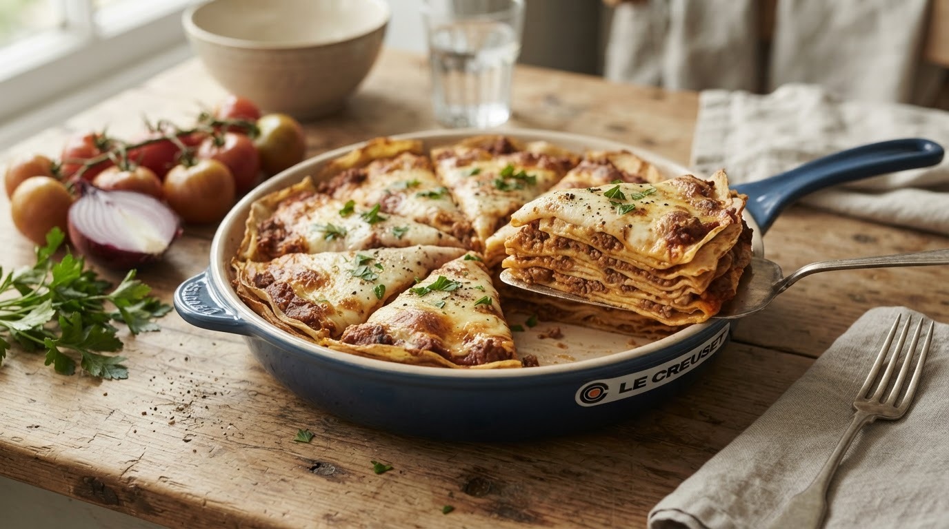 Lasagne van Pannekoeken en Gehakt