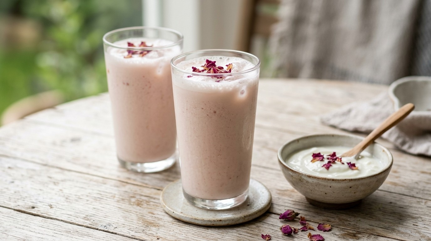 Lassi met Rozensmaak (yoghurt Gerecht)