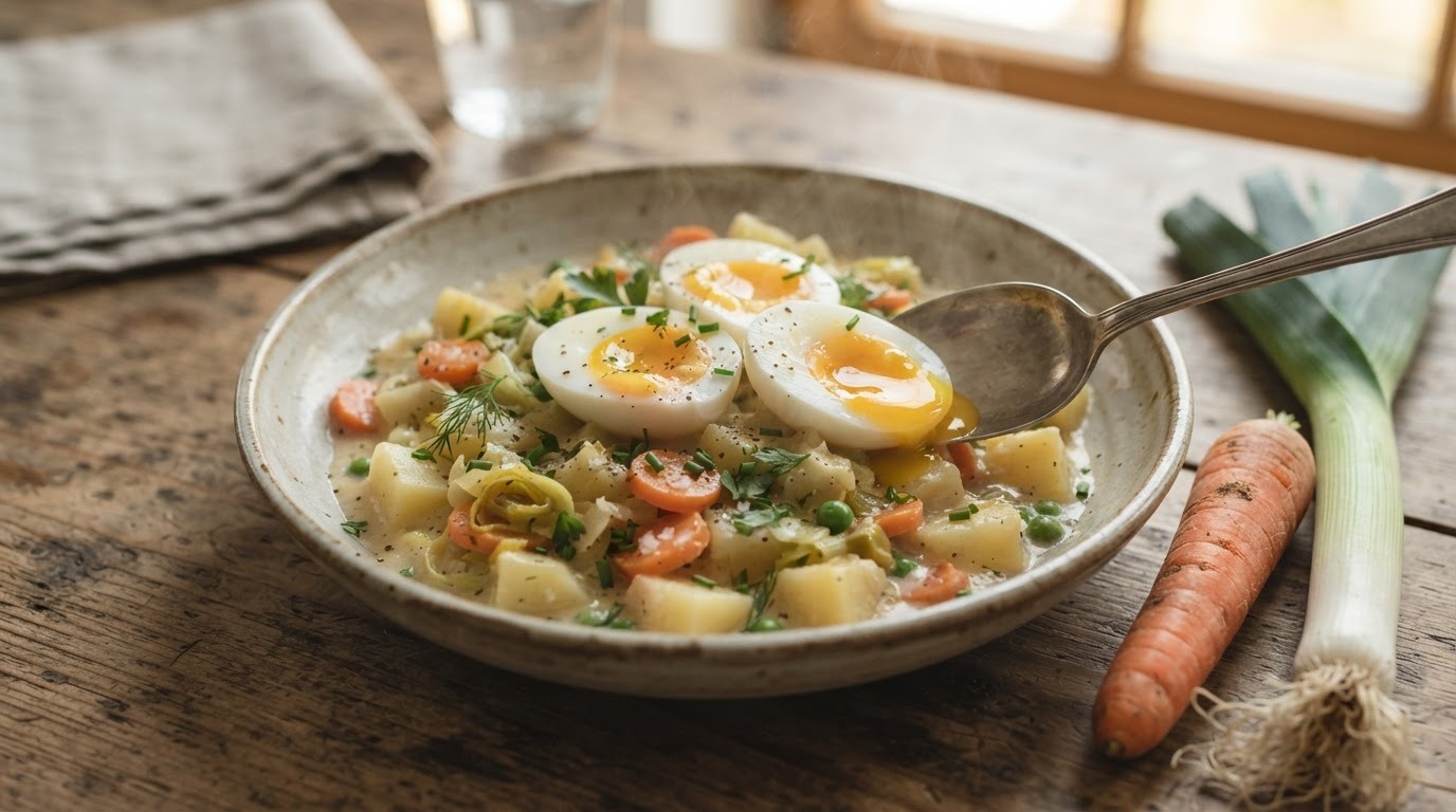 Light Aardappelragout met ei