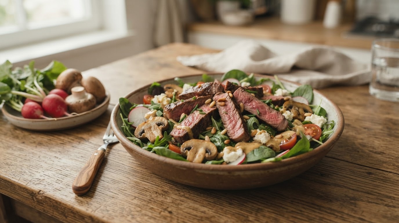 Maaltijdsalade met Biefstukreepjes