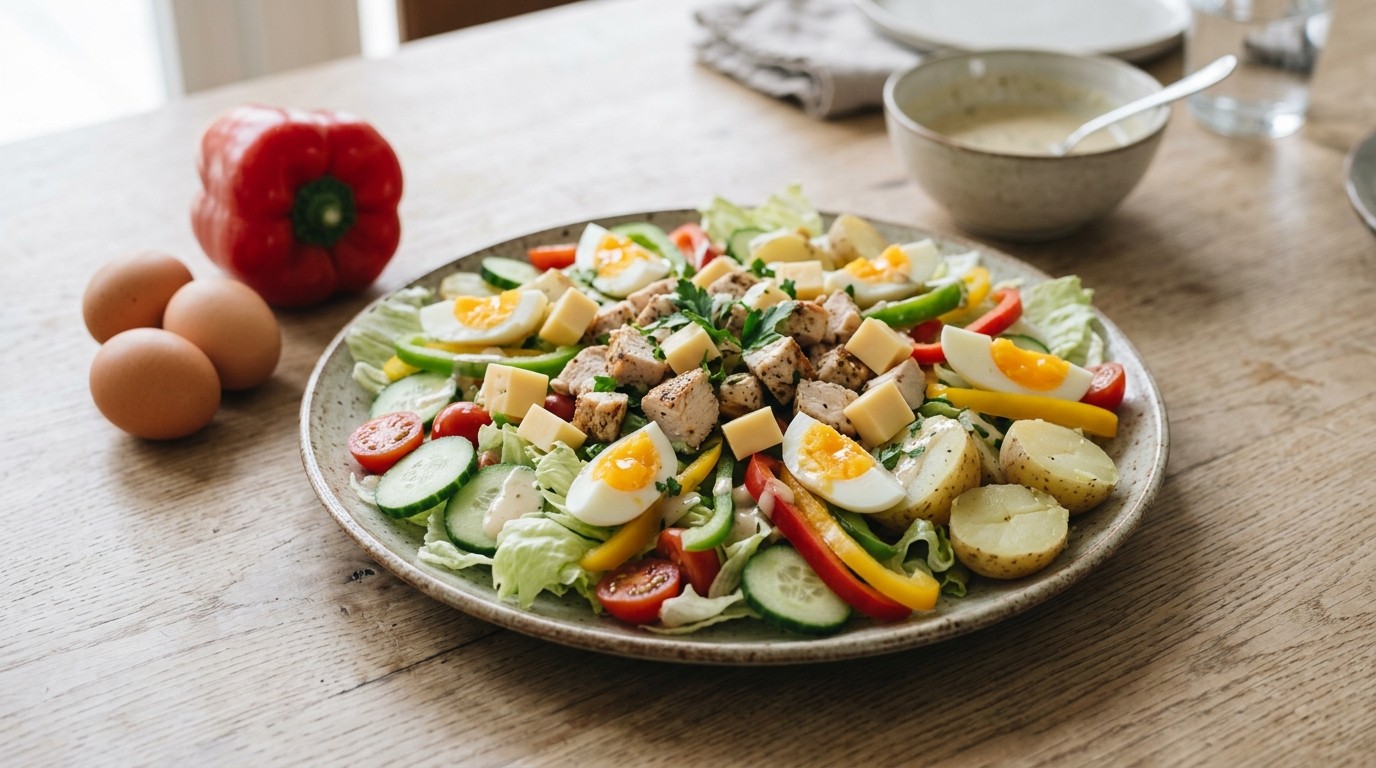 Maaltijdsalade met kip en Aardappel